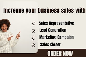 be your sales representative generate b2b sales lead sales sales closer