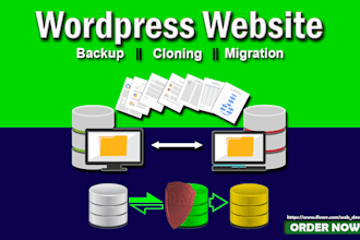 do website migration or backup wordpress website to new hosting or domain