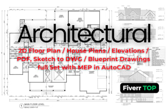 draw 2d floor plans, architectural drawings in autocad for usa, eu city permit