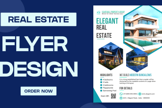 design a professional modern real estate flyer in 24 hrs