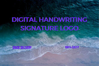 do digital handwriting signature logo