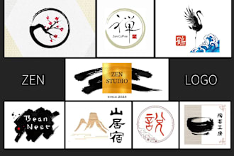 create japanese logo of zen simplicity