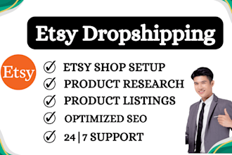 do etsy drop shipping and list products on etsy shop with etsy optimizated seo