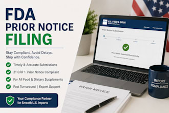 file fda prior notice for your shipments to USA