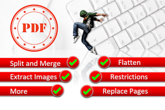 split or merge, extract images, replace pages, restrict etc