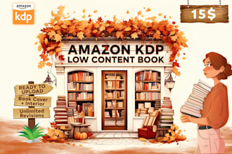design custom KDP low content book interior with cover
