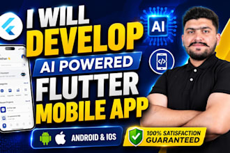 develop ai powered flutter mobile app for android and ios