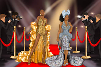 draw a professional fashion illustration for you