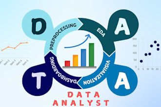 be your data analyst for data preprocessing and dashboarding