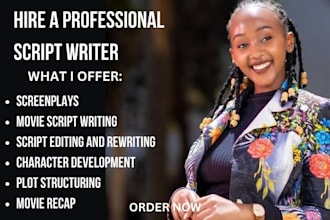 ghostwrite movie script screenplay feature film script tv series screenwriting