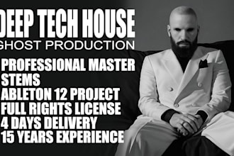 create a minimal, deep tech house track for you, label ready