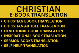 translate your christian ebook selfhelp from english to spanish german french