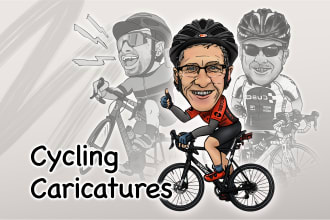 draw cycling caricature or anything related to cycling