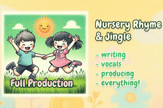 write, sing, and produce professional nursery rhymes or kids songs