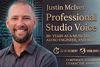 record a professional american english male voice over