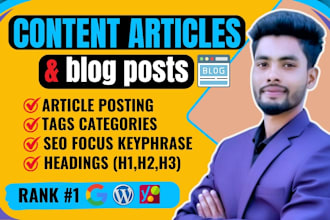 upload content articles and blog posts as wordpress VA