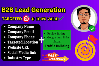 be b2b lead generation expert for your business valid email leads