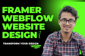 design responsive framer website, webflow website