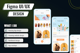 do responsive website figma UI UX design, mobile app UI UX design