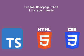develop your personal homepage