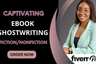 be your ghost book writer, ebook ghostwriter for ghostwriting or ebook writing