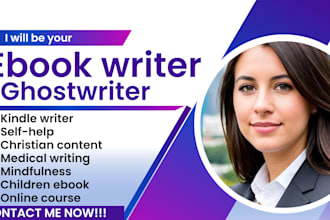 be your nonfiction ebook writer, self help ebook, ebook writer, ghostwriter