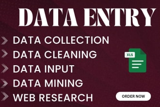be your virtual assistant for administration, data entry  and web research