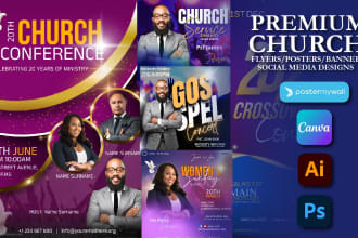 design church flyers for you within 6 hours