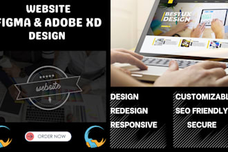 design website in figma, adobe xd, design figma landing page