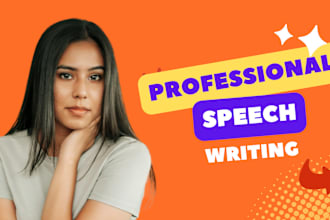 write a bespoke speech for any event or occasion