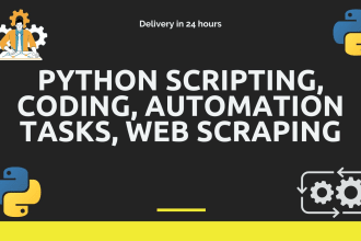 python scripting, coding, automation tasks, web scraping, custom discord bot