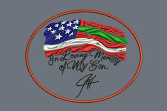 embroidery  into dst pes pxf and ofm file in 1 hour