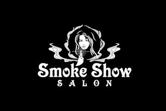 design perfect significant smoke show and salon logo