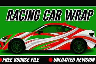 do professional racing car wrap, car livery, van wrap, any vehicle wrap design