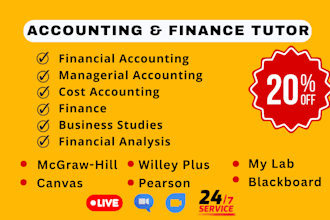 be your accounting, finance and economics tutor