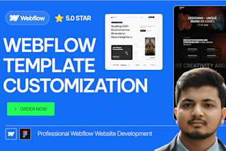 professionally customize webflow template to fit your unique brand identity