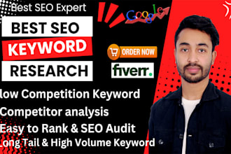 seo keyword research, audit report and competitor analysis