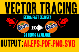 do any type of adobe illustrator work, vector tracing, redraw vector logo design