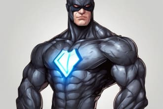 draw superhero character for you