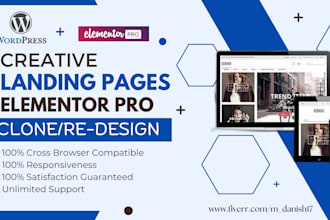 create elementor pro landing page or wordpress landing page