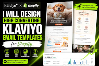 design high converting klaviyo email templates for shopify