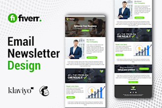 design custom mailchimp, klaviyo HTML email marketing newsletter template