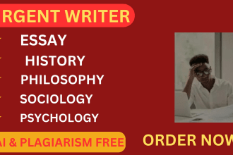 write urgent essay in history,literature, sociology,philosophy and psychology