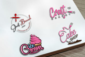 design food, bakery, ice cream ,chef, restaurant logo