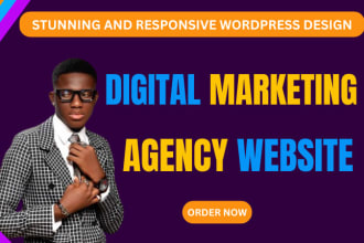 design digital marketing agency website, business wordpress develop