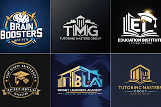 create school college university institute or any academic education logo