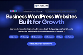 do property, gym, fashion, cosmetic, spa, plumber, solar website with wordpress