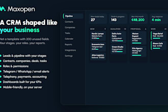 develop a custom CRM system on laravel, node js and react
