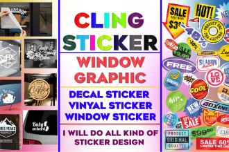 design any shopfront vinyl decal window sticker , window graphics