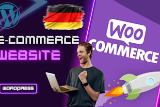 create a wordpress ecommerce website with woocommerce, an online store